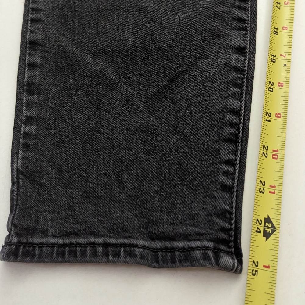 Levi’s Premium Gray High Waisted Jeans Wedgie Skinny Cropped 20W Black - Picture 7 of 10